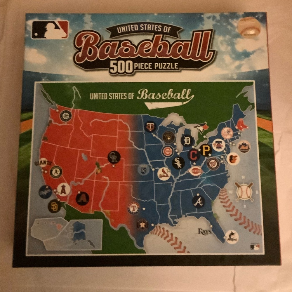 MLB United States of Baseball 500 Piece Puzzle, Complete